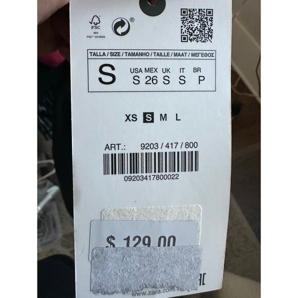 Zara CUT OUT DRESS LIMITED EDITION BLACK A LINE MIDI DRESS SMALL NEW NWT - Picture 9 of 9